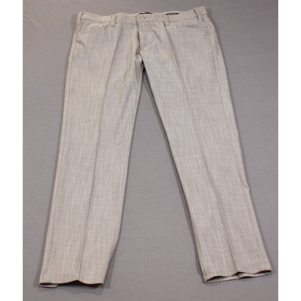 34 Heritage Pants Mens Gray Courage Mid-Rise Straight Stretch 5-Pocket 38 X 34